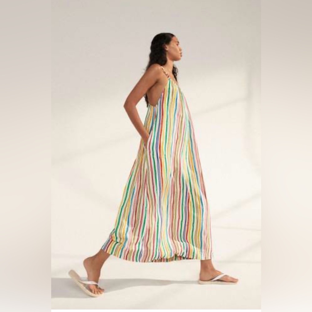 Zara Multicolor Striped Maxi Dress - Picture 2 of 9